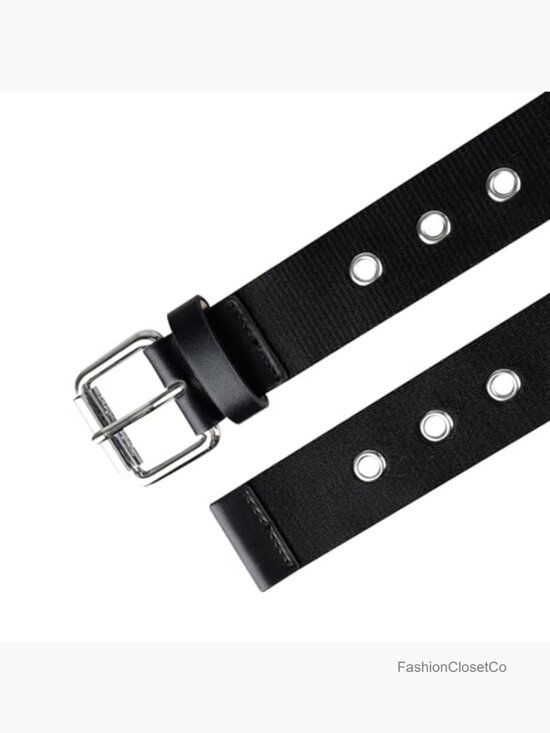 Grommet Web Belt with Roller Buckle Fully Adjustable